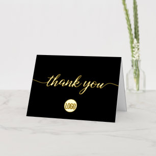 Simple negocio de logotipo de oro negro personaliz