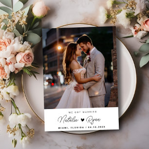 simple nos casamos con invitación boda