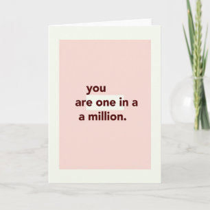 Simple One In A Million Tarjeta