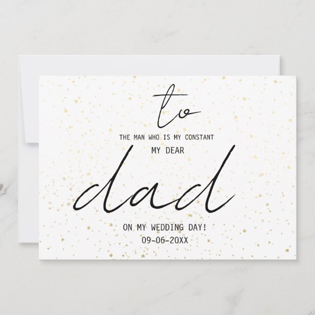 Simple Para Mi Papá En Nuestro Día De Matrimonio A (Anverso)