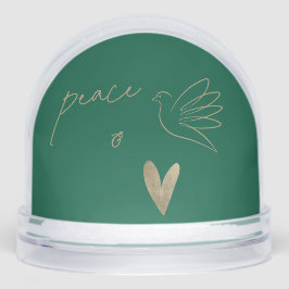Simple Peace & Love Dove Photo Christmas Card