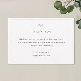 Simple Personalizado Funeral Gracias Nota