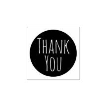 Simple Personalizado Gracias Sello de caucho