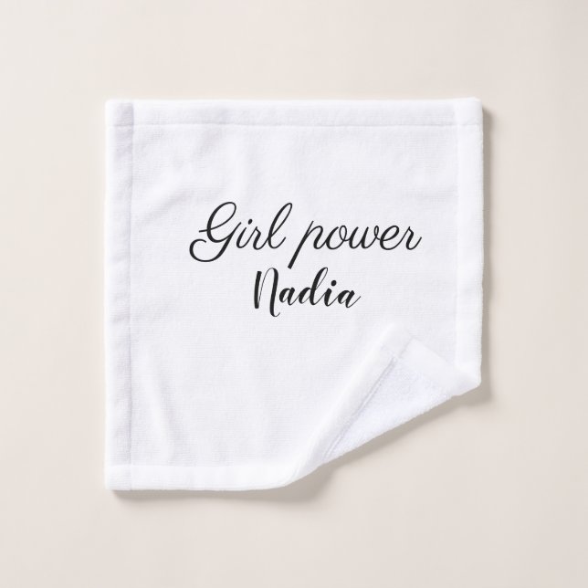 simple poder de chica minimalista agregar nombre t (Toallita)
