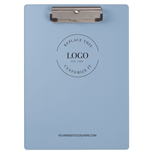 Simple Portapapeles con Logo Personalizado Minimal (Anverso)