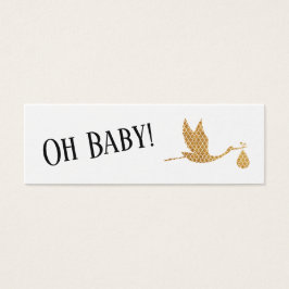 Simple Preppy Gold Stork Insertar tarjeta de regis