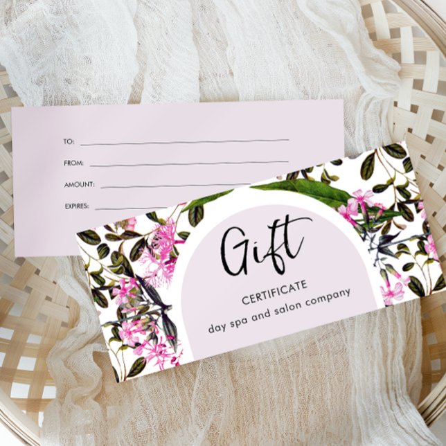 Simple Purple Floral Classic Gift Certificate (Subido por el creador)