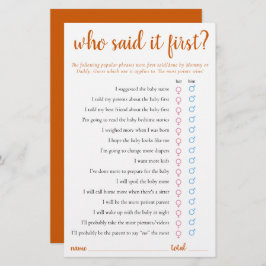 Simple Quién Lo Dijo Primero | Tarjeta de juego Na