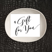 Simple regalo de caligrafía manuscrita blanca manu