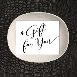 Simple regalo de caligrafía manuscrita blanca manu