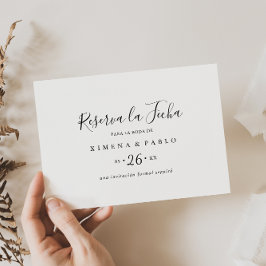 Simple Reserva horizontal Minimalista la fecha