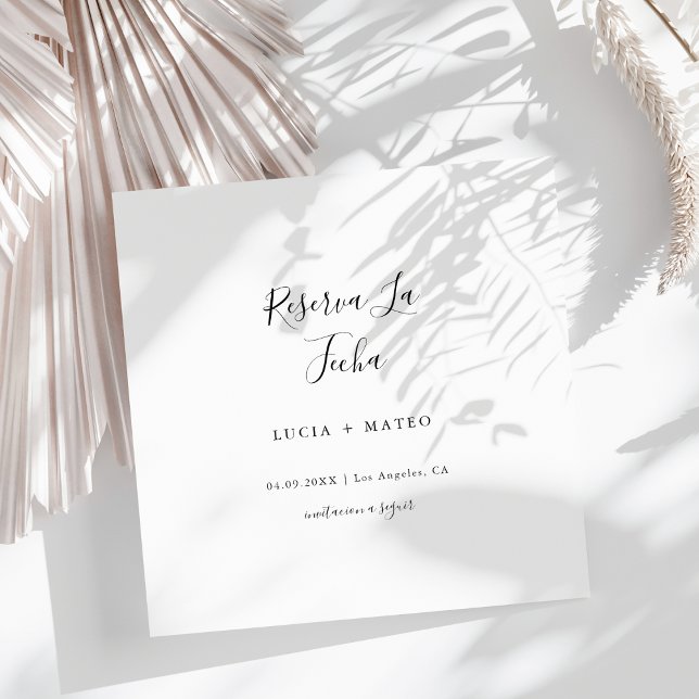 Simple Reserva Moderna La Fecha | Negro español (Subido por el creador)