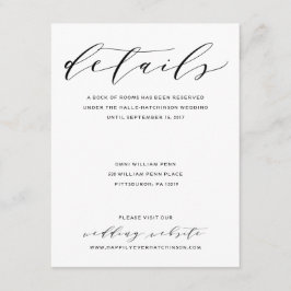 Simple Romance Calligraphy Boda Detalles Tarjeta