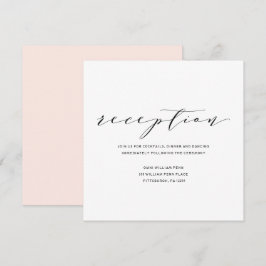 Simple Romance Calligraphy Wedding Tarjeta de rece