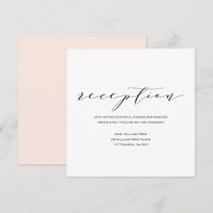 Simple Romance Calligraphy Wedding Tarjeta de rece