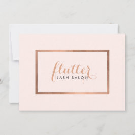 Simple Rosa Gold Lash Salon Certificado de Regalo