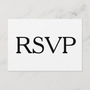 Simple RSVP en blanco y negro y opción Entree