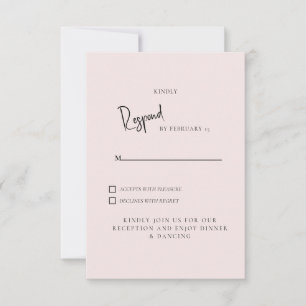Simple Rubor Wedding RSVP