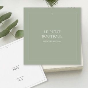 Simple Sage Clothing Retail Store Precio Etiqueta