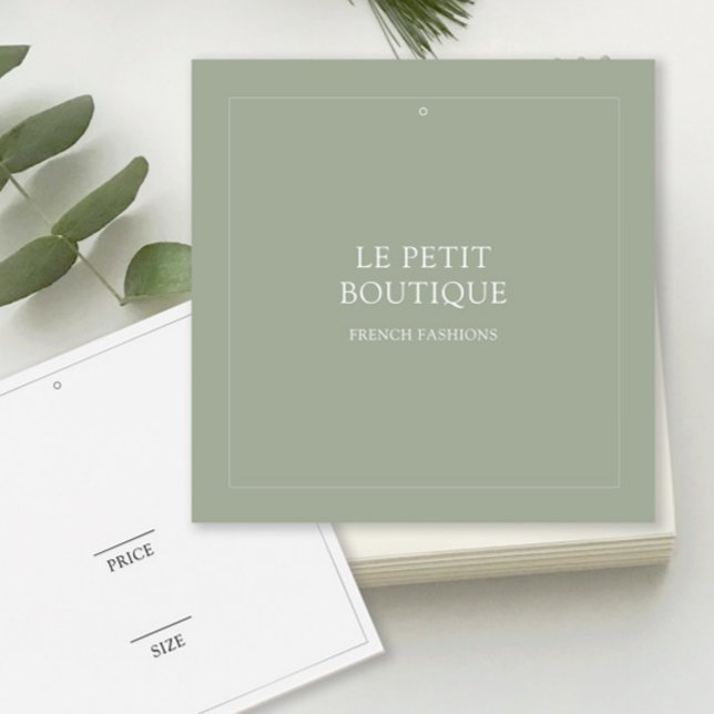 Simple Sage Clothing Retail Store Precio Etiqueta (Subido por el creador)