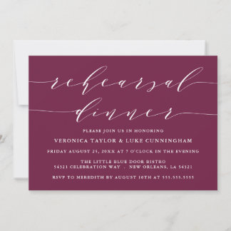 SIMPLE SCRIPT MODERNO | INVITACIÓN DE CENA REHEARS