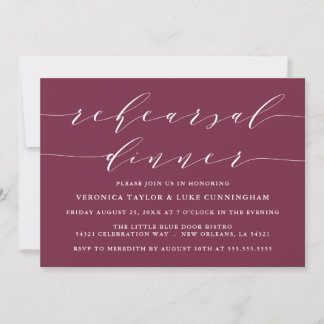 SIMPLE SCRIPT MODERNO | INVITACIÓN DE CENA REHEARS