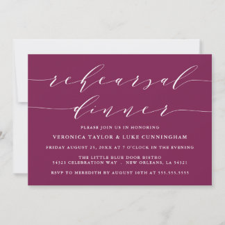 SIMPLE SCRIPT MODERNO | INVITACIÓN DE CENA REHEARS