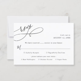 Simple Script Wedding Rsvp con tarjeta de opciones