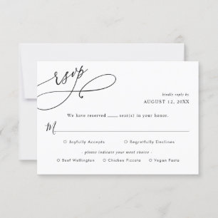 Simple Script Wedding Rsvp con tarjeta de opciones