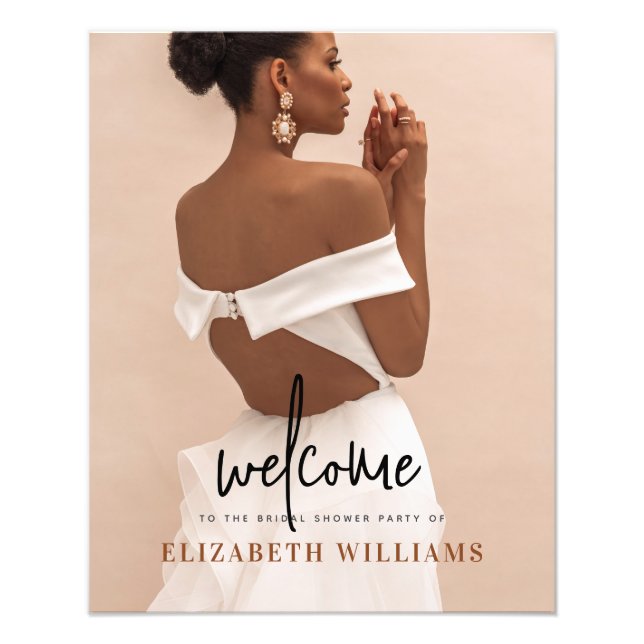 Simple Señal de Bienvenida para Fotos de Despedida (Frente)