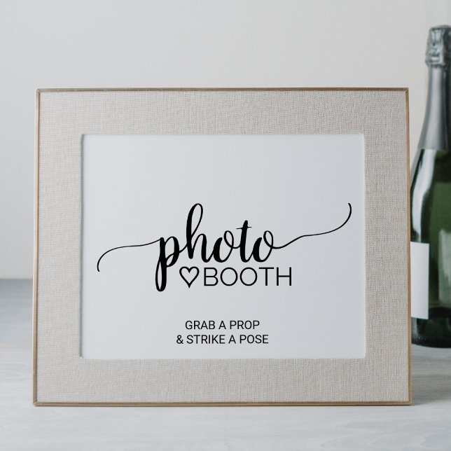 Simple Señal de Cabina de Fotos con Caligrafía Neg (Subido por el creador)