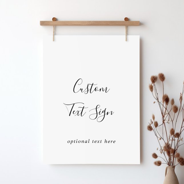 Simple Señal de Texto Personalizado Minimalista (Subido por el creador)