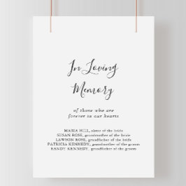 Simple Señal Minimalista En Memoria Amorosa