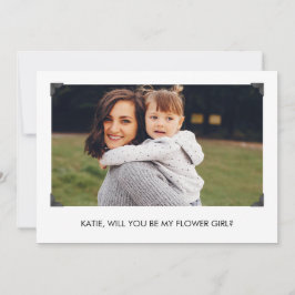 Simple Serás Mi Flower Girl Photo Card