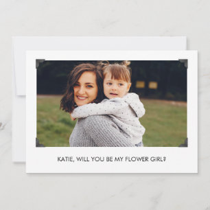 Simple Serás Mi Flower Girl Photo Card