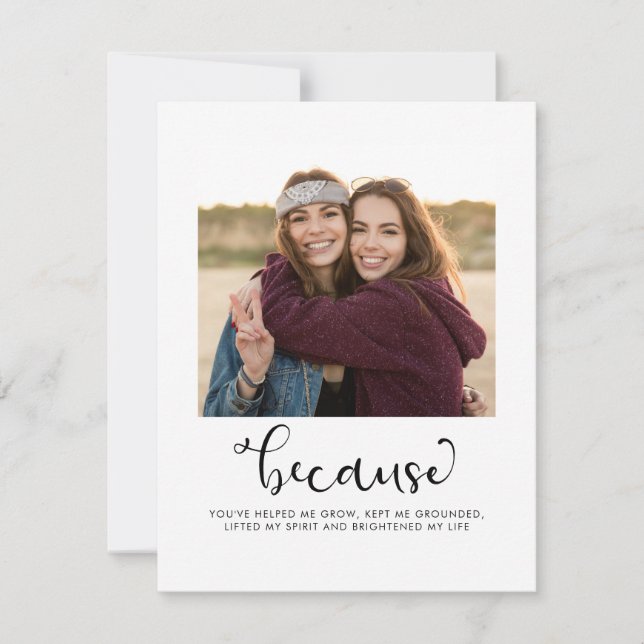 Simple, ¿Serás mi foto de la dama de honor? (Anverso)