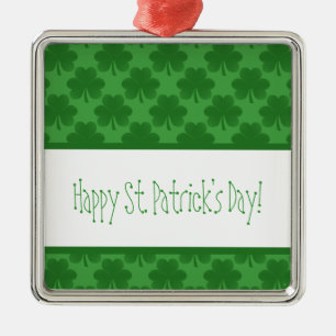 Simple Shamrock Premium Square Ornamento