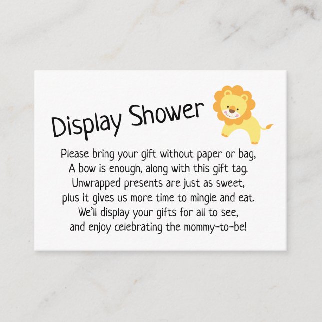 Simple sin ajustar tarjeta de regalo de Baby Showe (Anverso)