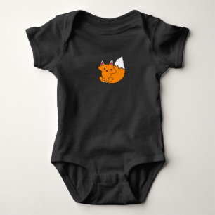 Simple Sitting Fox Baby Top
