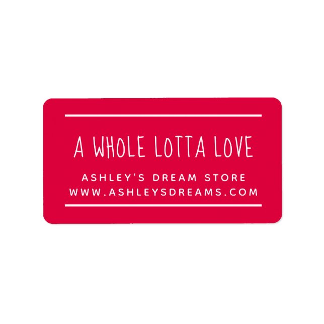 Simple Small Business Red Gracias Pegatina (Frente)