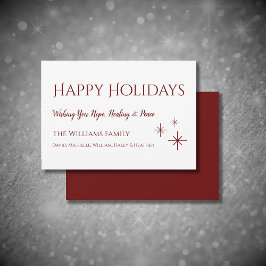 Simple Snowflakes Happy Holidays Navidad Card