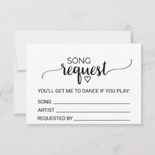 Simple solicitud de canción de Boda de caligrafía 