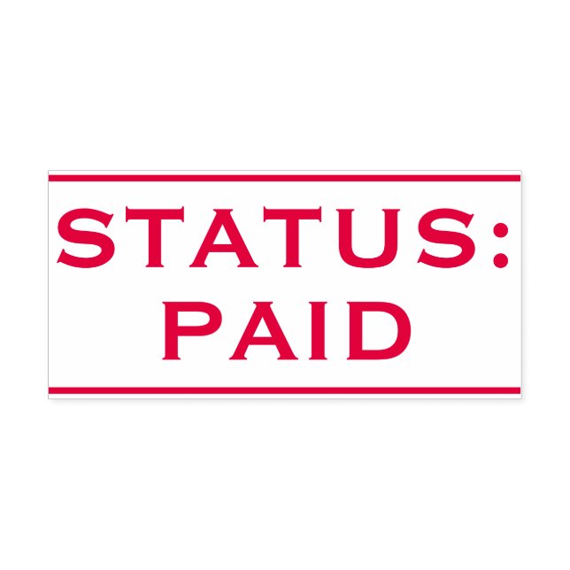 Simple "STATUS": Sello de goma pagado (Diseño)