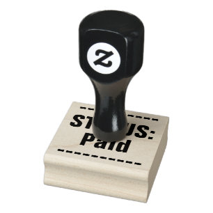 Simple "STATUS": Sello de goma pagado