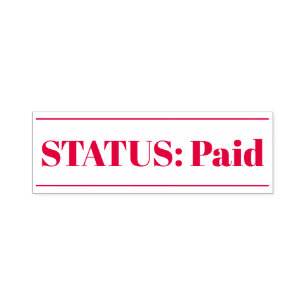 Simple "STATUS": Sello de goma pagado
