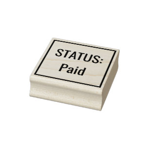 Simple "STATUS": Sello de goma pagado