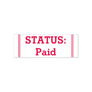 Simple "STATUS": Sello de goma pagado