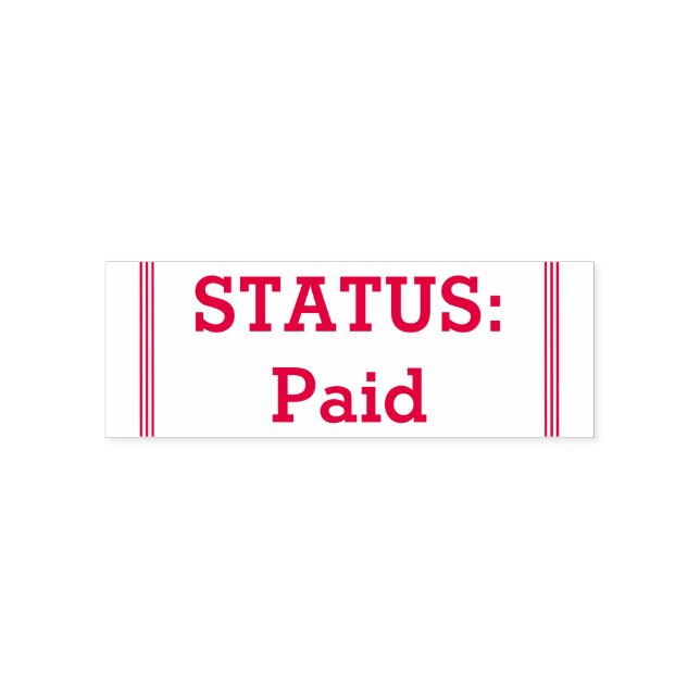 Simple "STATUS": Sello de goma pagado (Diseño)