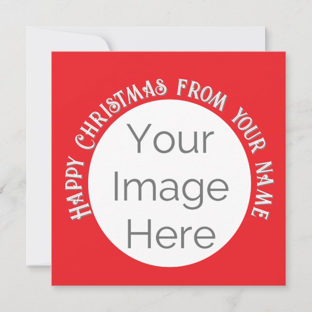 simple su imagen aquí foto tarjeta de Navidades fe (Anverso)