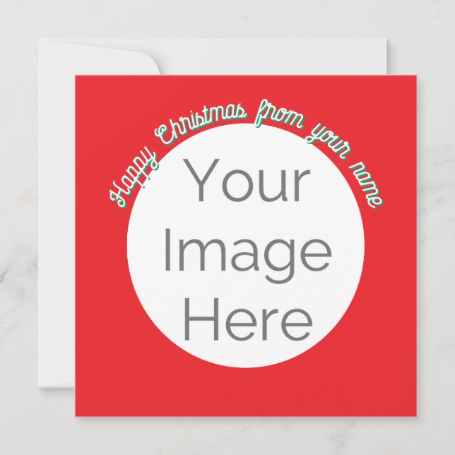 simple su imagen aquí foto tarjeta de Navidades fe (Anverso)